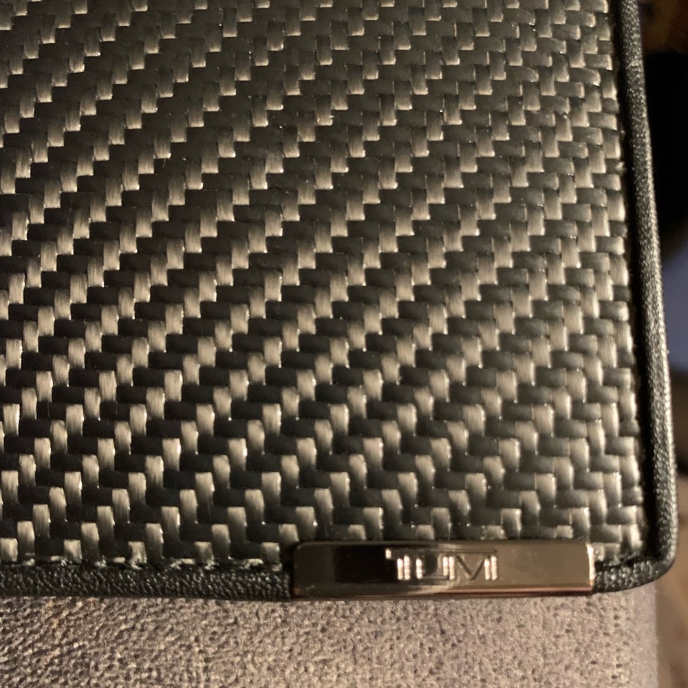 Tumi RFID passport holder/woven leather